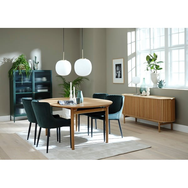Tavolo da pranzo pieghevole in rovere decorato 100x190 cm Carno - Unique Furniture-image-2