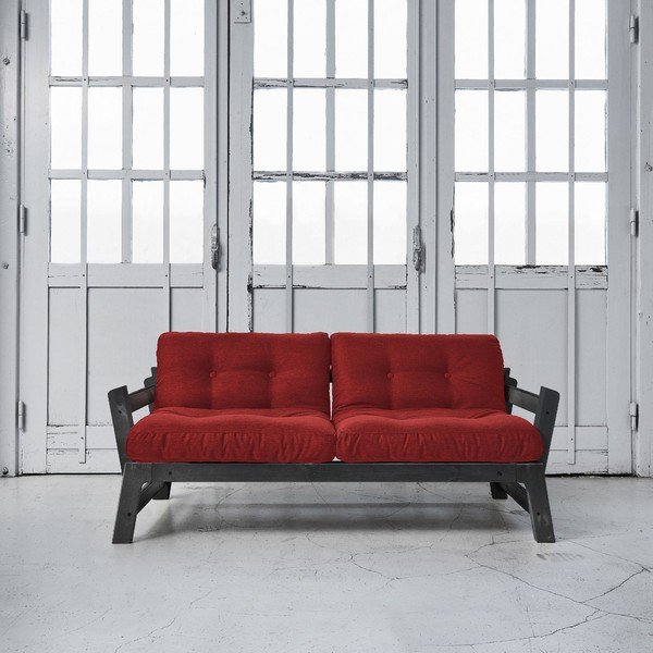 Rozkládací pohovka Karup Step Black/Passion Red-image-1