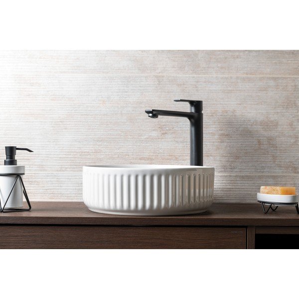 Lavabo rotondo bianco in ceramica ø 36 cm Ion – Sapho-image-2