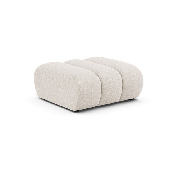 Poggiapiedi color crema con rivestimento in ciniglia Lupine – Micadoni 