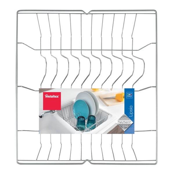 Scolapiatti Bruno in argento opaco, 36 x 33 cm - Metaltex-image-1