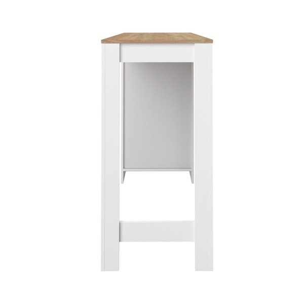 Tavolo da bar bianco con piano in legno di rovere Aravis - TemaHome-image-4