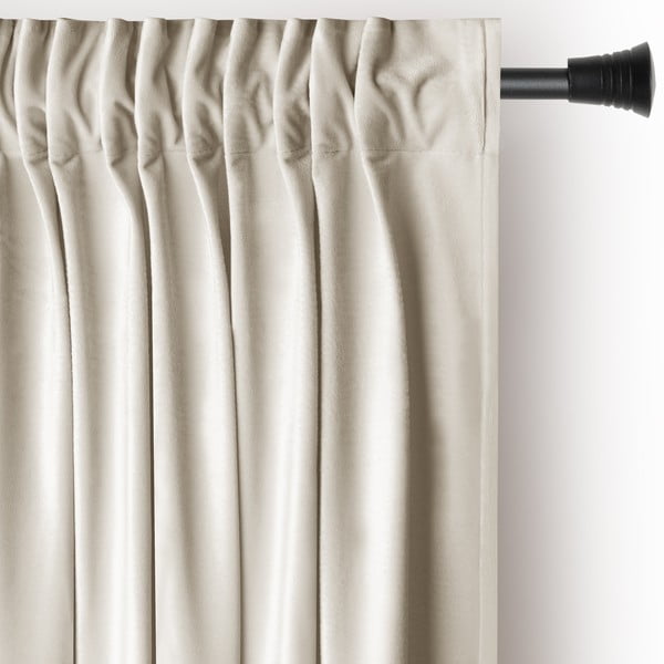 Tenda parzialmente oscurante beige in velluto 140x245 cm Pleat – Restilo
