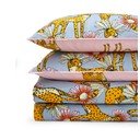 Set copripiumino e federa rosa e grigio in cotone per letto matrimoniale e per letto esteso 230x220 cm Untamed Cheetah – Their Nibs