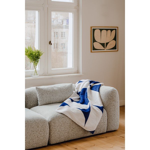 Coperta blu/color crema 150x200 cm Tul – noo.ma-image-3
