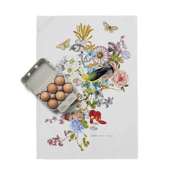 Set di 2 asciugamani da cucina in cotone Basic , 70 x 50 cm Floral Branch - Happy Friday-image-2