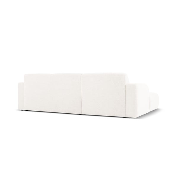 Divano angolare bianco in tessuto bouclé (angolo sinistro) Molino - Micadoni Home-image-3