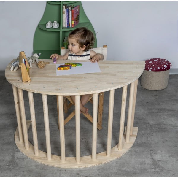 Arco a dondolo montessori di colore naturale in pino massiccio 60x100x60 cm Montessori – Little Nice Things-image-1
