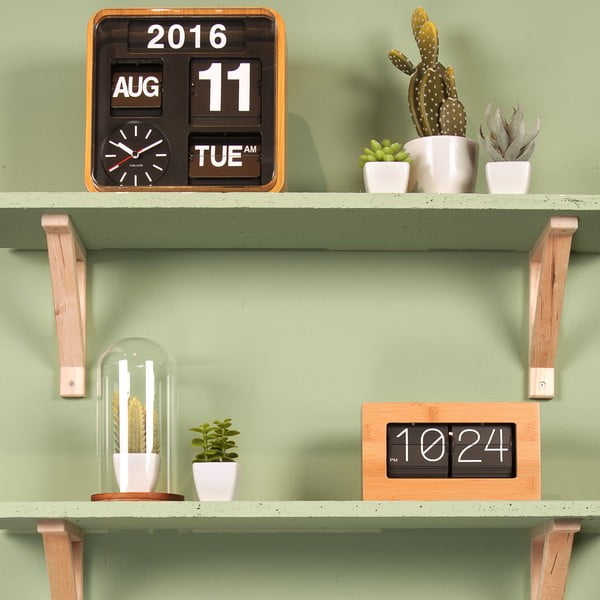 Orologio con cornice in bambù Mini Flip - Karlsson-image-1