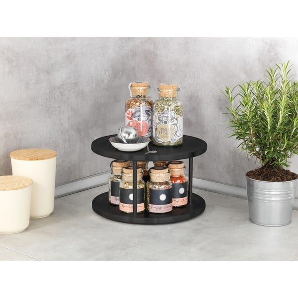 Organizzatore di spezie nero Lazy Susan - Wenko-image-2