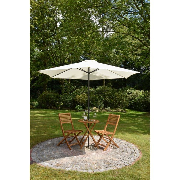 Set da pranzo da giardino di colore naturale in acacia massiccia per 2 persone Ibarra – Garden Pleasure-image-3