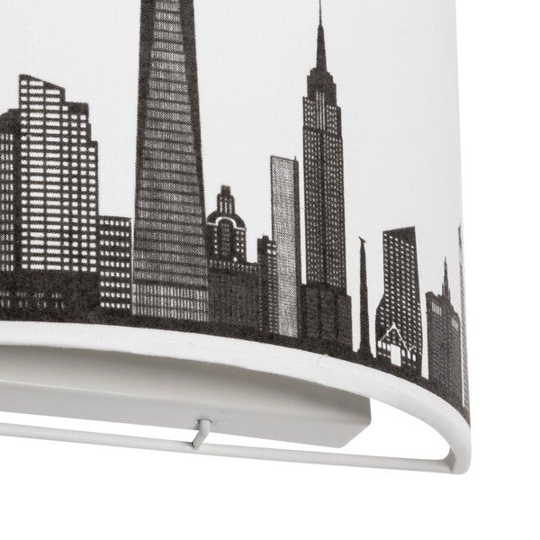 Lampada da parete in bianco e nero Skyline - SULION-image-1