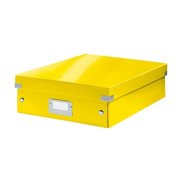 Scatola di cartone giallo con coperchio 28x37x10 cm Click&Store - Leitz-image-2