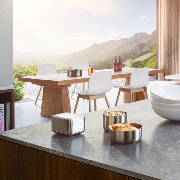 Barattolo per burro in acciaio inox Basic, 125 g di burro - Blomus-image-1