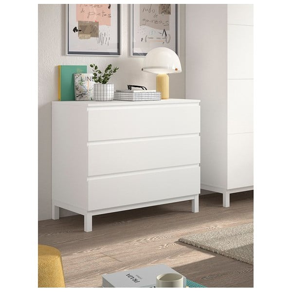 Cassettiera per bambini bianca 99x89x57 cm Eva – Vipack-image-1