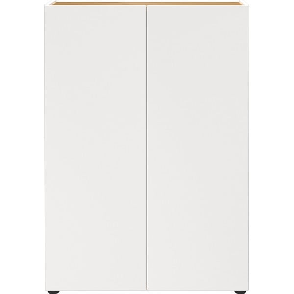 Armadietto bianco con effetto rovere 74x105x33 cm Alviano – Germania-image-4