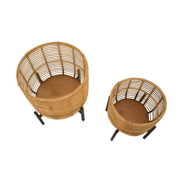 Set di 2 portavasi in rattan, altezza 47 cm - Mauro Ferretti-image-3