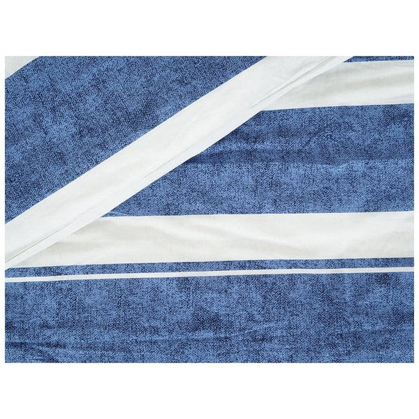 Set copripiumino e federa blu in crêpe per letto singolo 140x200 cm Blue Line – B.E.S.-image-1