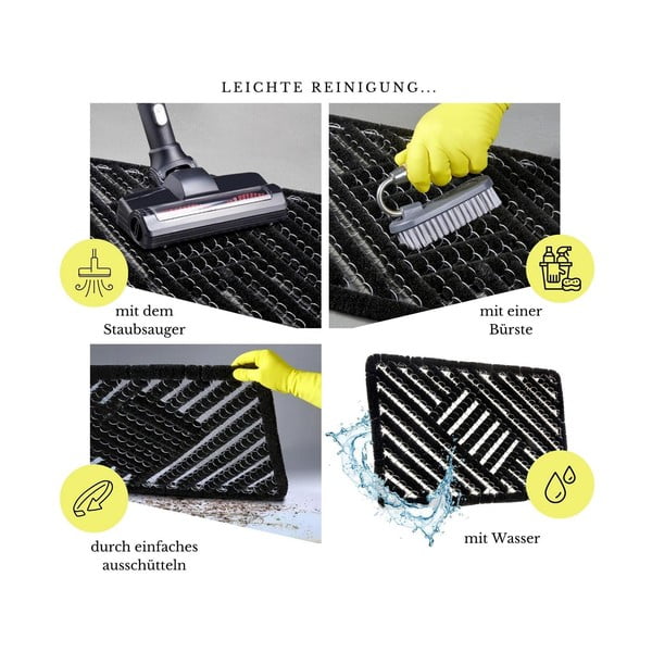 Stuoia di cocco 40x60 cm Coco Black - Hanse Home-image-3