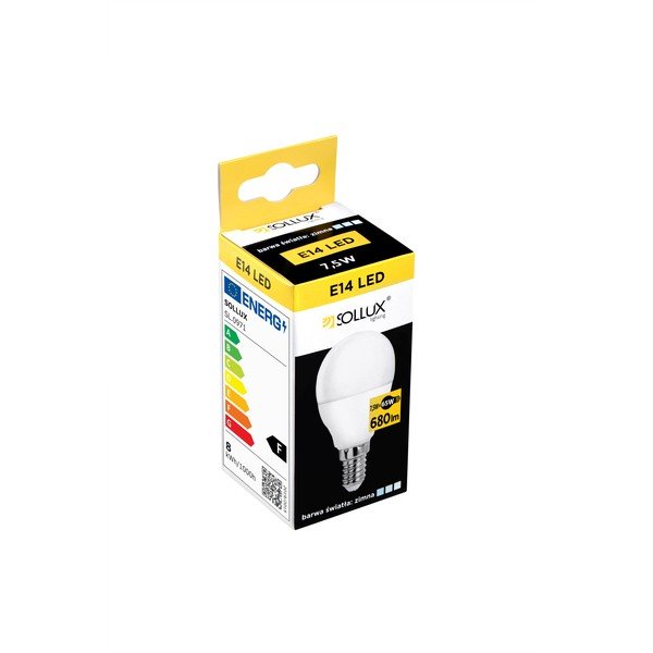Lampadina LED con luce neutra con presa E14, 7,5 W – Sollux-image-1