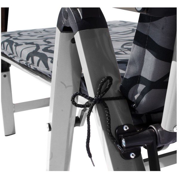 Sedia a sdraio da giardino in metallo nero Ass Comfort - Rojaplast-image-1