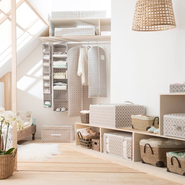 Organizzatore da appendere beige con 9 scomparti, larghezza 15 cm Madison - Compactor-image-4