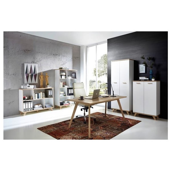 Armadio bianco in rovere 75x193 cm Oslo - Germania-image-2