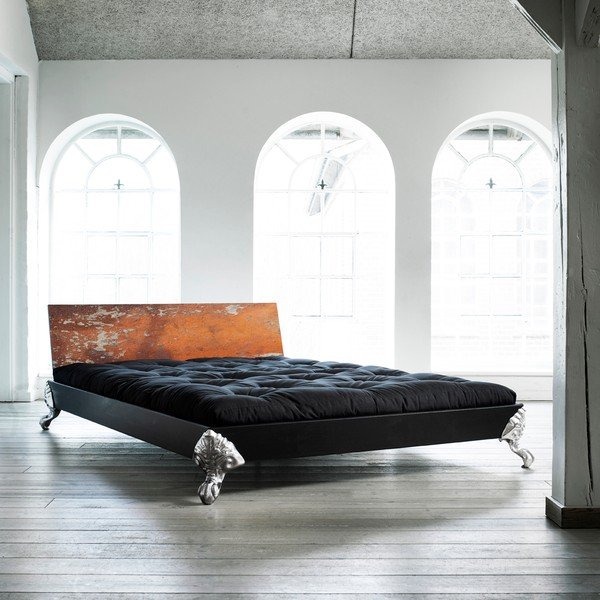 Postel Karup Eagle Black/Rusty,  140x200 cm