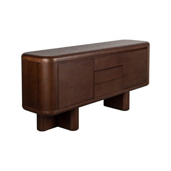 Credenza colore naturale scuro con effetto frassino 160x72x40 cm Herman – Dutchbone-image-3