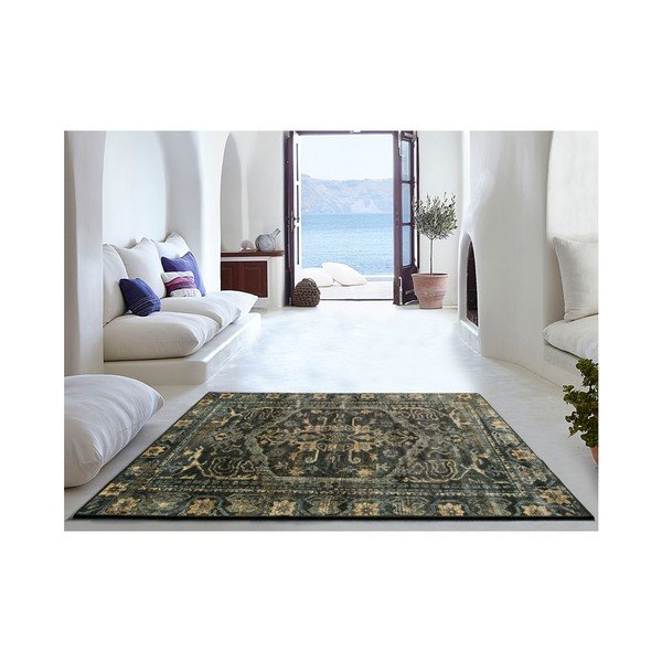 Tappeto nero adatto per esterni Lara Black, 120 x 170 cm - Universal-image-1