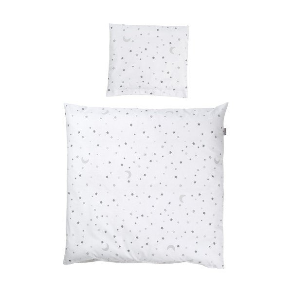 Set copripiumino e federa da bambini bianco in cotone per culla 80x80 cm Sternenzauber – Roba