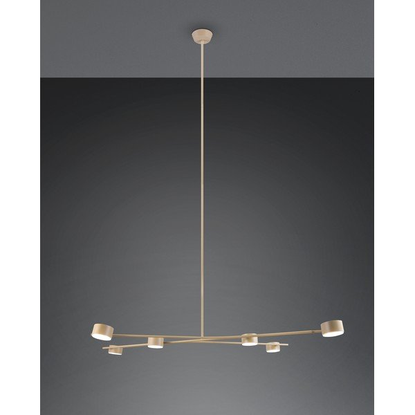 Lampadario beige in metallo Coda – Trio Select-image-2