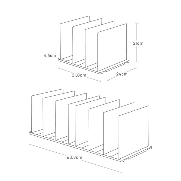 Organizer in plastica per borse set di 2 pz Smart - YAMAZAKI-image-3
