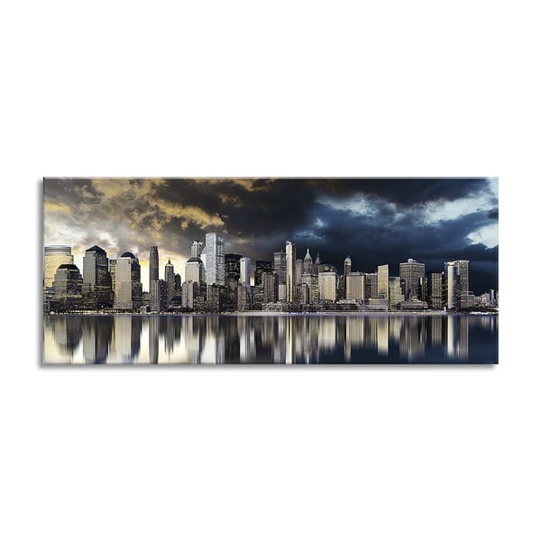 Quadro su tela Silver Uno Razzero, 60 x 150 cm - Styler