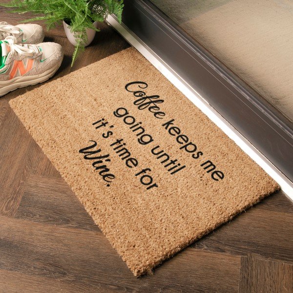Zerbino in cocco 40x60 cm Coffee Keeps Me Going - Artsy Doormats-image-1