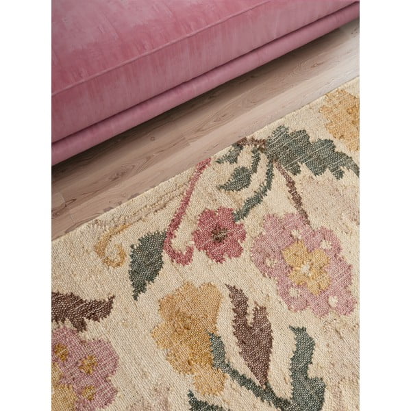 Passatoia color crema in iuta tessuta a mano 80x200 cm Roya Violette – Elle Decoration-image-4