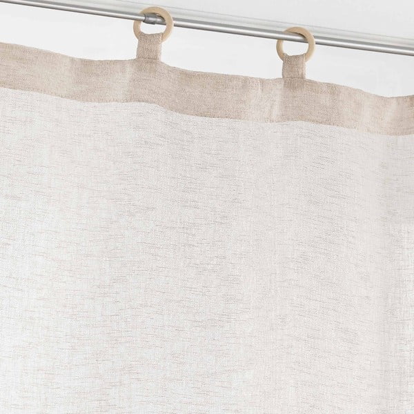 Tende sottili in set beige 2 pz 60x120 cm Minalisa - douceur d'intérieur-image-2