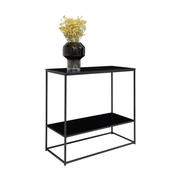 Consolle nera con piano nero 80x36 cm Vita - House Nordic-image-2