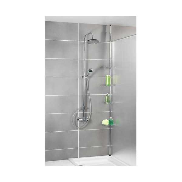 Mensola angolare telescopica per doccia Shiny, 28 x 20 cm Prea - Wenko-image-2