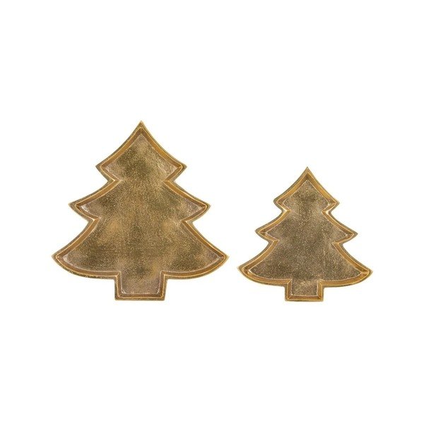 Vassoio decorativo in metallo 24x23 cm Noelle Christmas Tree – Ladelle