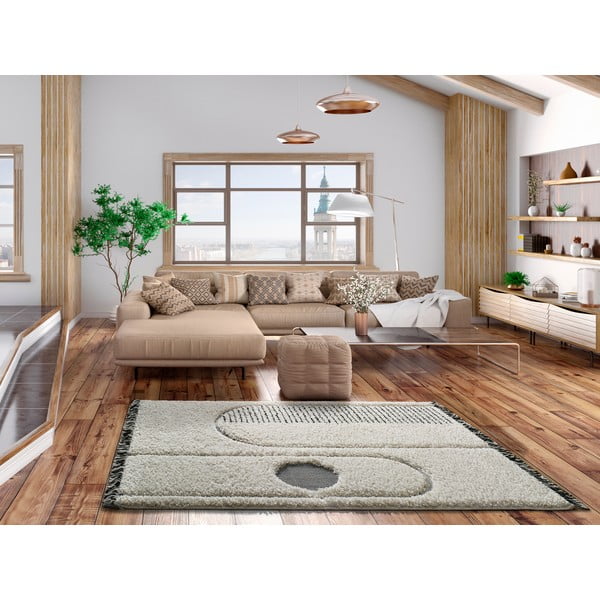 Tappeto beige , 128 x 190 cm Horizon Line - Universal-image-2