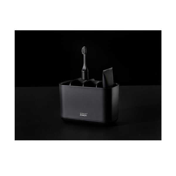 Portaspazzolini in plastica nero EasyStore - Joseph Joseph-image-4