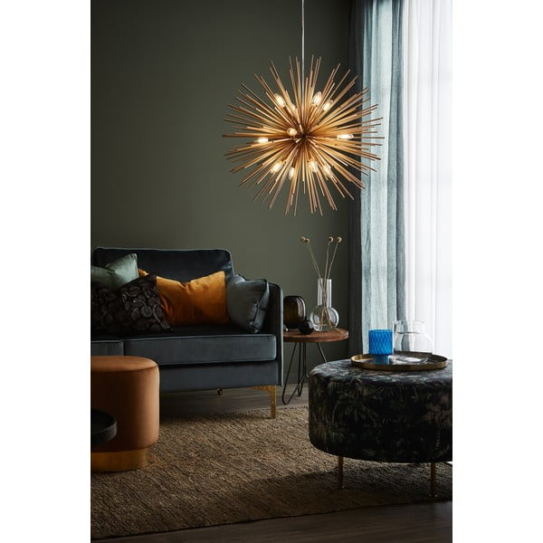 Lampada a sospensione color oro con paralume in metallo 72x72 cm Soleil - Markslöjd-image-1