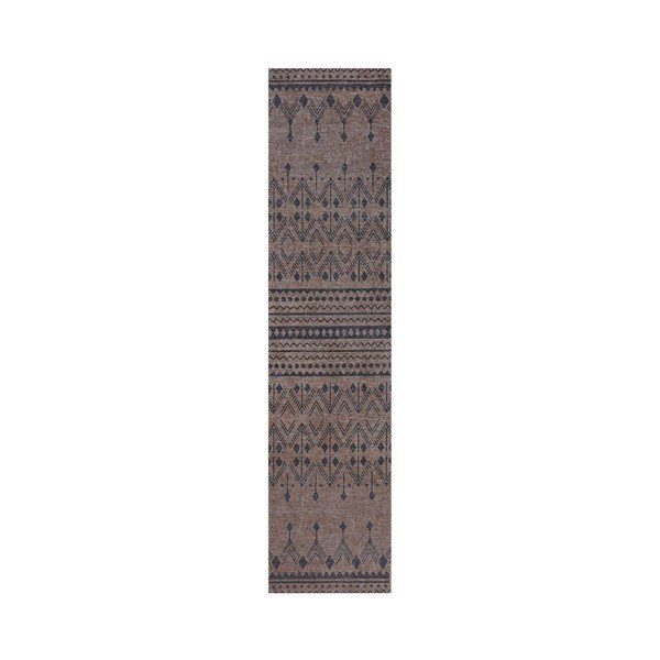 Tappeto lavabile marrone 57x230 cm MATCH NIKO JUTE LOOK - Flair Rugs