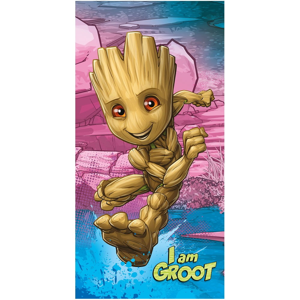 Asciugamano per bambini in cotone 70x140 cm Groot "I am groot" – Jerry Fabrics | Asciugamani per bambini