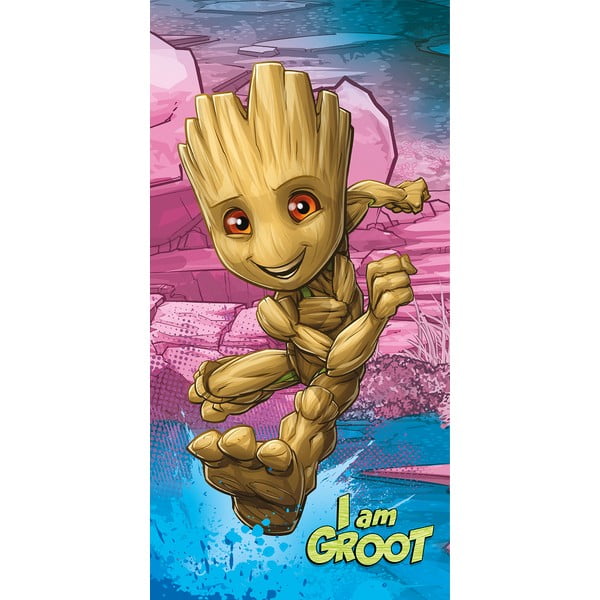 Asciugamano per bambini in cotone 70x140 cm Groot "I am groot" – Jerry Fabrics