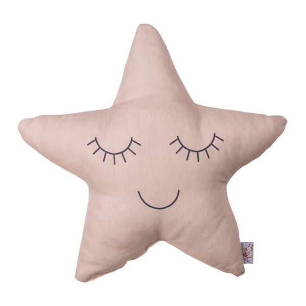 Cuscino per bambini beige e rosa con cotone Mike & Co. Cuscino NEW YORK Toy Star, 35 x 35 cm - Mike & Co. NEW YORK