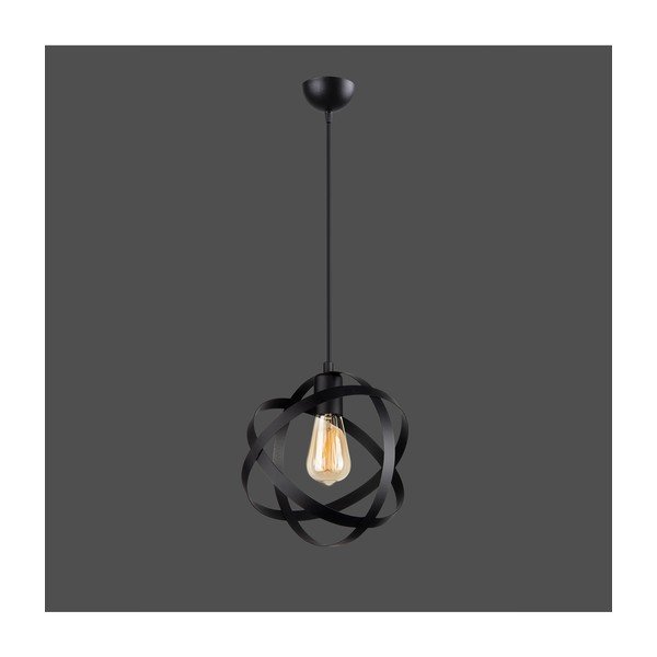 Apparecchio a sospensione in metallo nero Lama - Squid Lighting-image-1