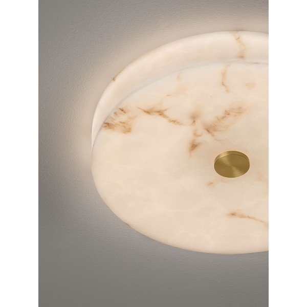 Plafoniera LED color crema/color ottone con effetto pietra con intensità regolabile Serita – Nova Luce-image-2
