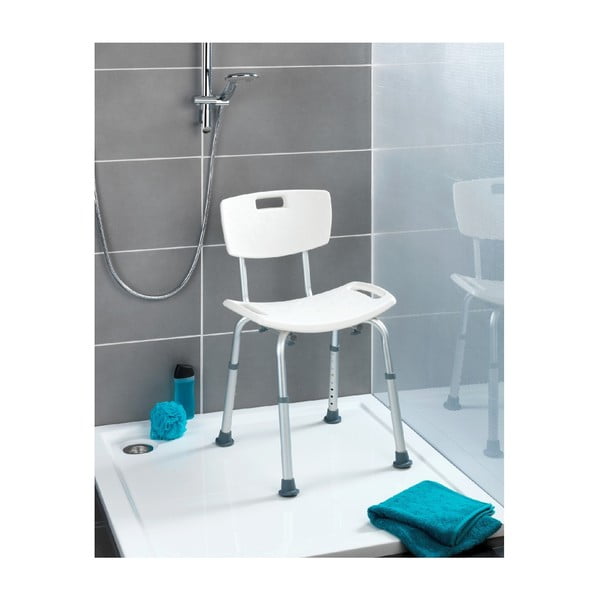Sgabello da doccia con schienale 54 x 49 cm Secura - Wenko-image-4